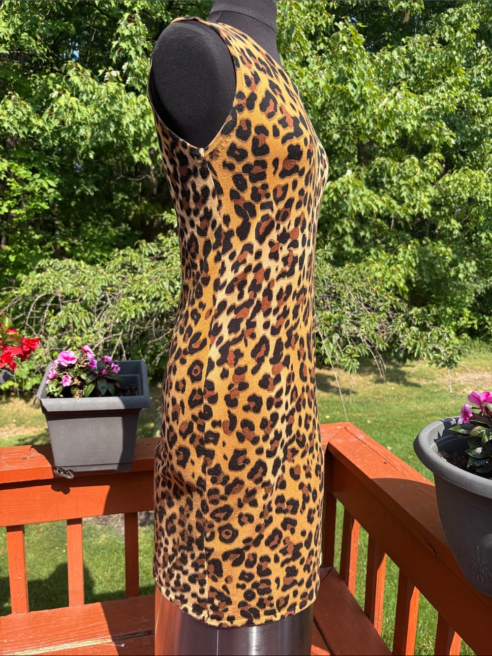 NWOT Calvin Klein Animal Print stretchy dress - Picture 4 of 10